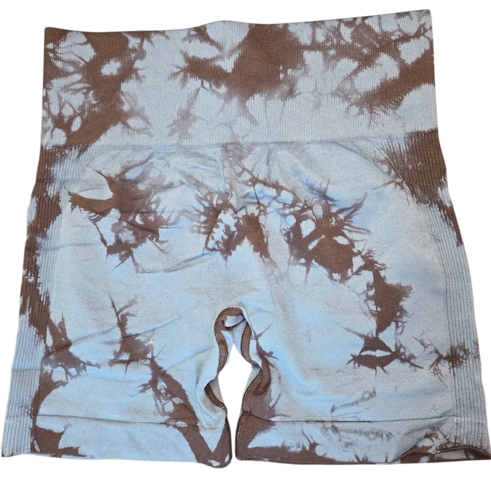 Tie-Dye High-Waisted Women's Athletic/bike/workout/yoga  Shorts Size Large